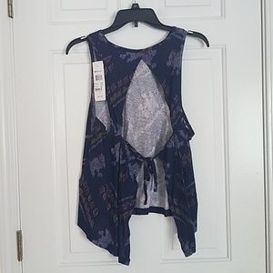 NWT Ikat tie-back tank